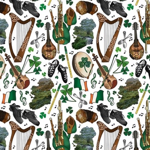 Traditional Irish Music Session on Saint Patrick's Day (White)