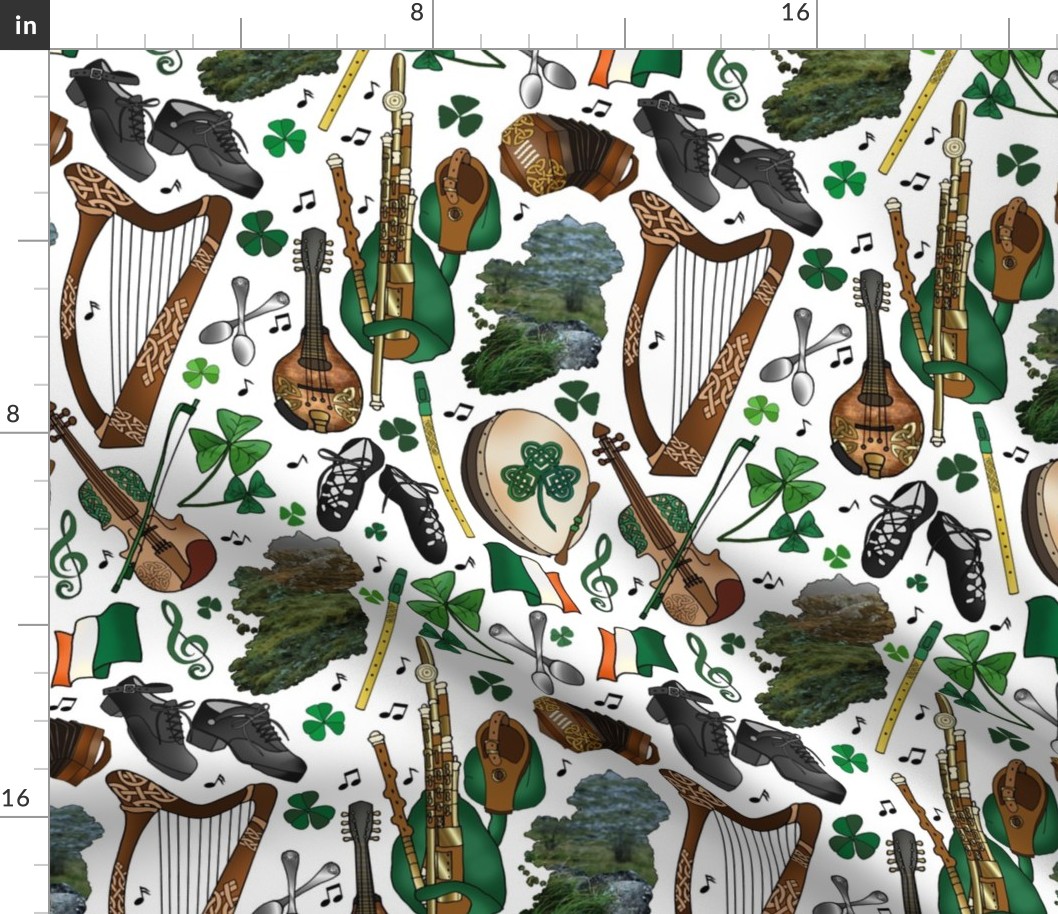 Traditional Irish Music Session on Saint Patrick's Day (White)