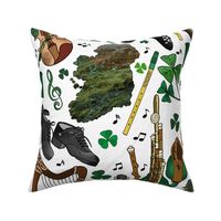 Traditional Irish Music Session on Saint Patrick's Day (White large scale)