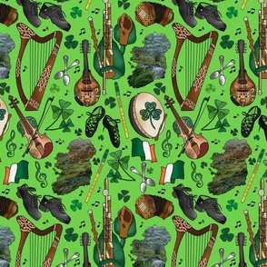 Traditional Irish Music Session on Saint Patrick's Day (Green)