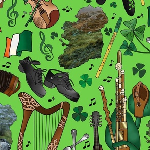 Traditional Irish Music Session on Saint Patrick's Day (Green large scale)