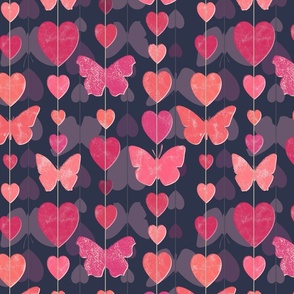 Paper Hearts & Butterflies - Valentine