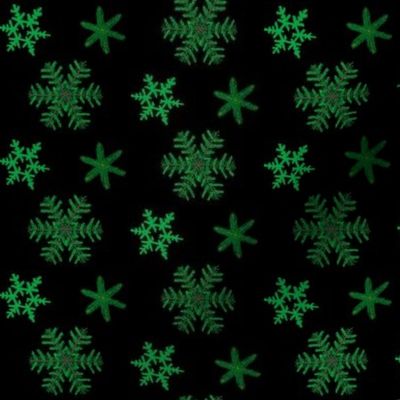 Evergreen snowflakes (black)
