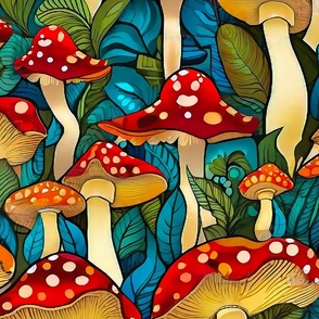 Pointed mushrooms