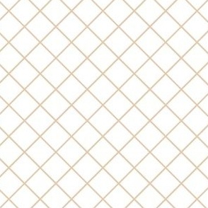 Diagonal stripes in a diamond pattern in burnt Yellow