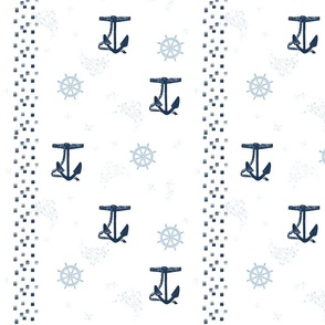 Coastal_View_with anchors & helms ocean blue