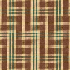 North Country Plaid - jumbo - hickory, buttermilk, and spruce 