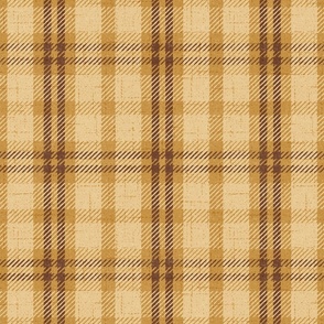 North Country Plaid - jumbo - buttermilk, mustard, and hickory 