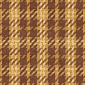North Country Plaid - jumbo - hickory, mustard, and buttermilk 