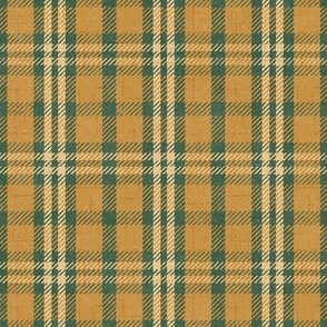 North Country Plaid - jumbo - mustard, spruce, and buttermilk 