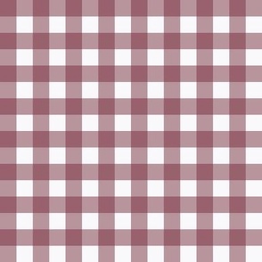 1/2 Inch Buffalo Check in Burgundy or Maroon - Traditional 