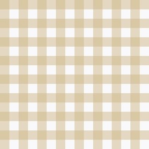 1/2 Inch Buffalo Check in Light Beige Tan Gold - Traditional 