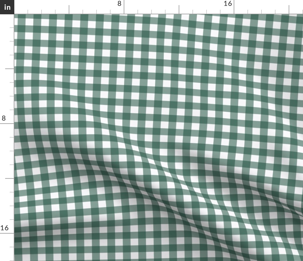 1/2 Inch Buffalo Check in Green - Traditional 