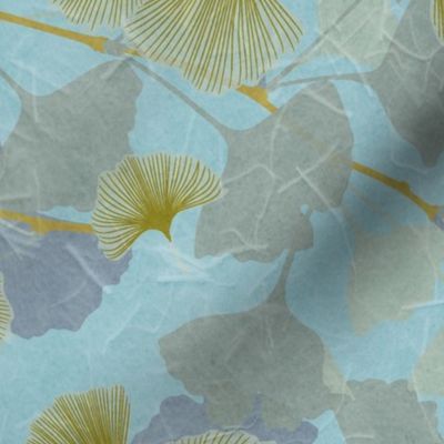 Serene Spaces-Butterflies & Ginkgo Branches-M