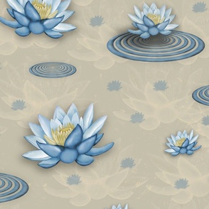 Serene Lotus Wall Paper - Large