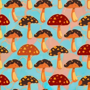 Pretty brown mushrooms