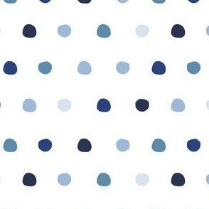 Polka Dots (White and Blue)