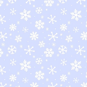 Snowflakes on Light Purple, Snowflake Fabric, Christmas Snow, Cute Christmas, Purple Christmas, Pastel Christmas, Winter Purple