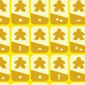 Manifold Meeples - Power Cards - Yellow Player