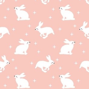small scale // sleepy bunny in pink spring rabbit