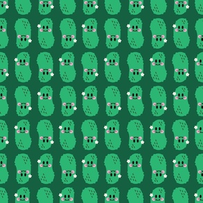 happy pickle rows on dark green large