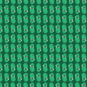 happy pickle rows on dark green medium