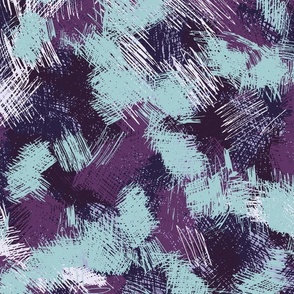 “Scribbling is good”, scruffy punk crosshatch in dark blues, greens and pinks