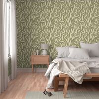 L- Sage Green Leaves - Flowing Botanicals - Cornsilk