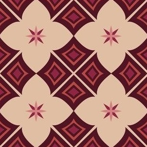 Starry Arabesque (Rose Path Colourway) - Triana Tile Mini Collection