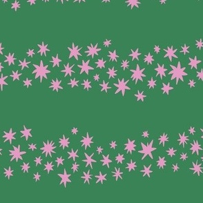 Stars lines pink green