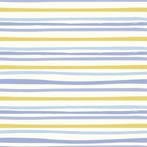 Tropical Sun Stripe Blue Mustard by Jac Slade