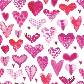 (M) Inky Boho Valentine Love Hearts Girls, Kids, Teens, Wedding, Valentine's Day 