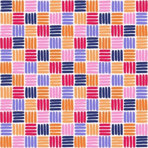 Striped squares in retro colors