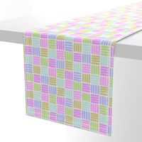 Striped squares in pastel colors