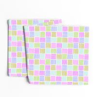 Striped squares in pastel colors