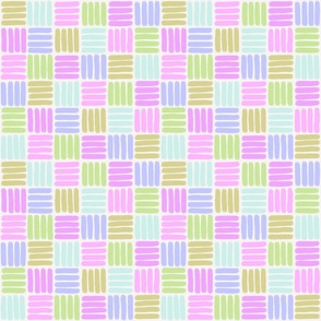 Striped squares in pastel colors