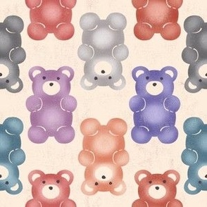 cute gummy bears - candyland collection - light pastels