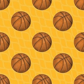 Medium Scale Team Spirit Basketball in Golden State Warriors Yellow