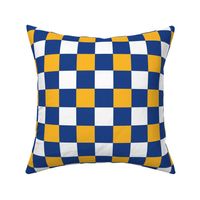 Medium Scale Team Spirit Basketball Checkerboard in Golden State Warriors Yellow and Royal Blue