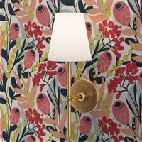 Serenade: A Vibrant Dance of Protea Elegance. Bright and colorful botanical floral pattern