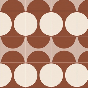 Painted Cotto Tiles Cinnamon and Cream Optical