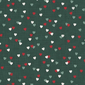 hearts celebration - dark sage green