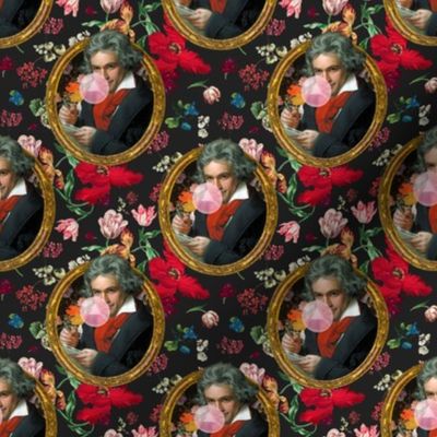 Beethoven Bubble Gum Floral Print