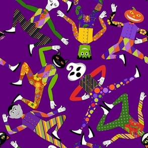 Harlequin Halloween - Purple
