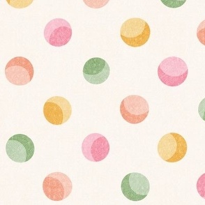 Spring Dots (Xlarge) - textured spots in Easter pastels