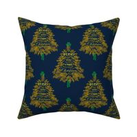 Irish You a Happy Christmas (Gold and Green on Navy Blue)  