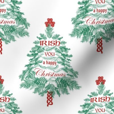 Irish You a Happy Christmas (Red and Green on White) 