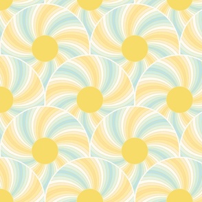 Apricity Winter sunrise art deco retro swirl by Pippa Shaw large 8 wallpaper scale