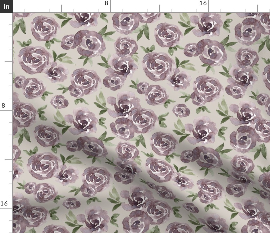 Medium - Violette Roses - Beige