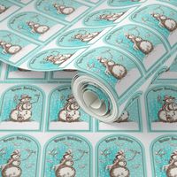 Winter Fun  - Old Fashioned Snowman Christmas Gift Tags